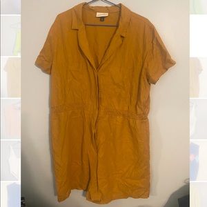 Mustard Yellow/Brown Utility Style Romper